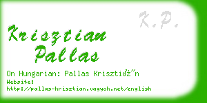 krisztian pallas business card